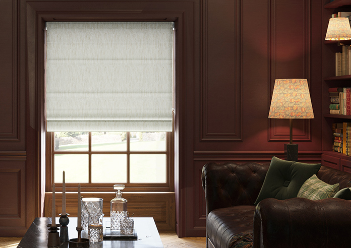 Culross (Blackout), Speckled White - Motorised Roman Blind - Image 3